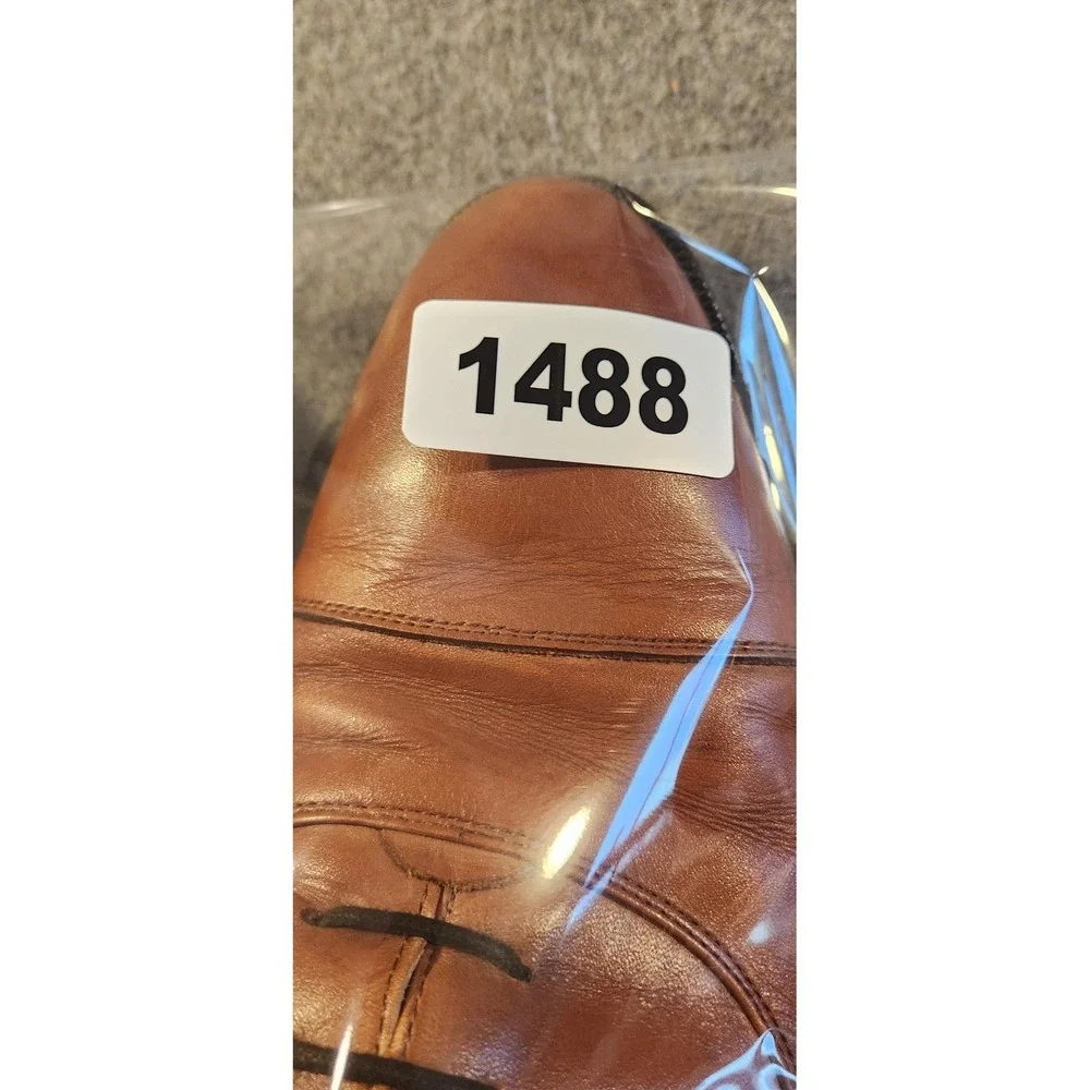 Mango Man Shoes Mens Size 10.5 Brown‎ Leather Cap Toe Oxford Dress Made In Spain